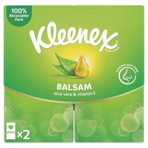 Kleenex Kleenex Balsam Tissues  2 Pocket Pack (Pack of 36) 1