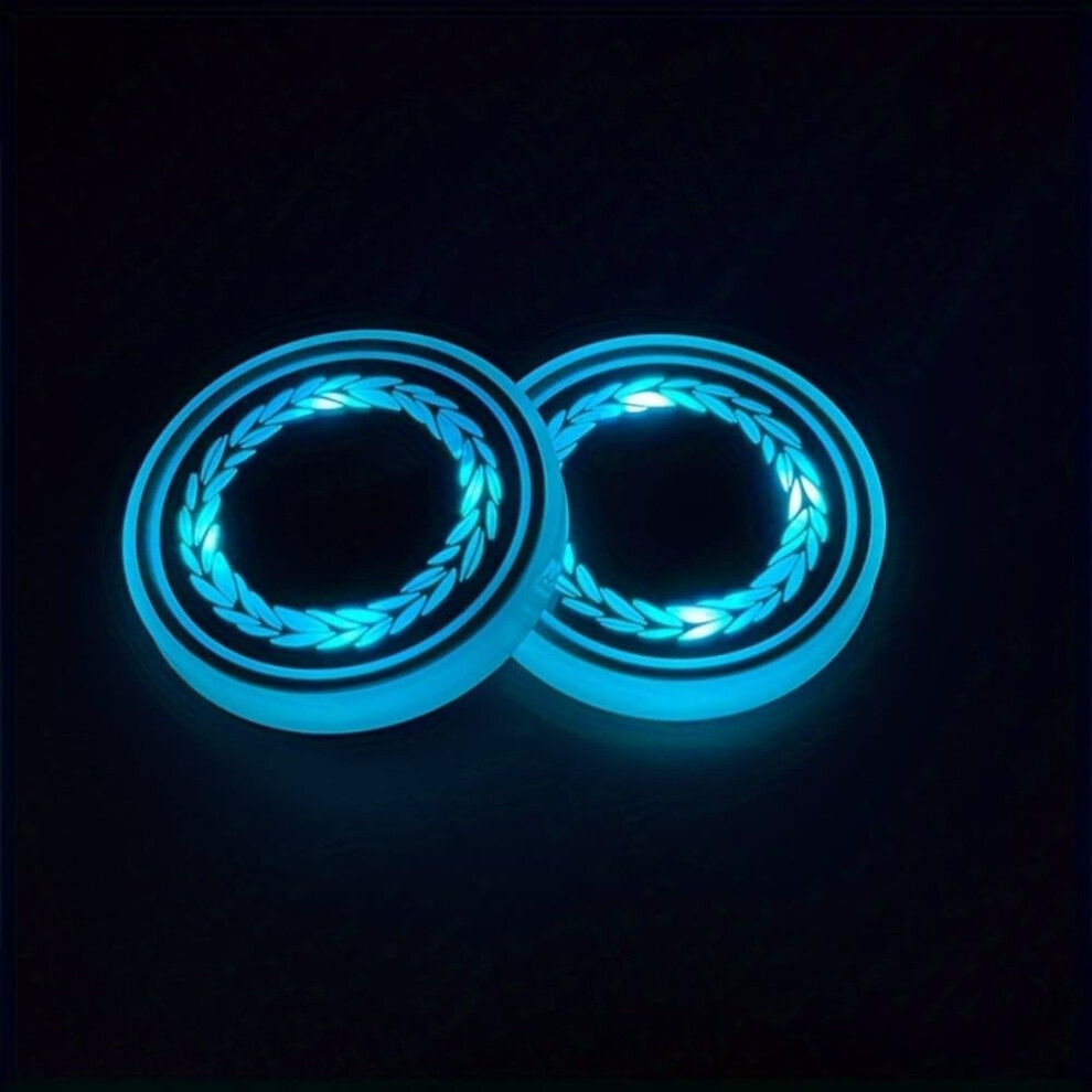 Car Coasters For Volkswagen Id.4 20212024, 2Pcs Led Antislip Waterproof Cup Holder Inserts Light 9053599491569