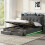 5ft King Upholstered Bed Frame with Hydraulic and Drawers Storage 7