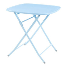 Klappgarten Tisch - HELLOSHOP26 - 03_0011038 - Himmelblau - Lackierter Stahl - Faltbar 71x70x70 cm