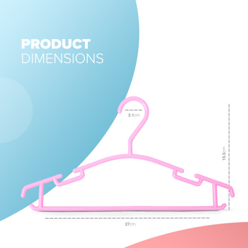 Kidoola 36 Pack Plastic Kids Hangers, Pink 2