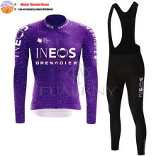 Ineos winterfietsjersey set, thermische fleece fietsjersey set, MTB fietskleding, fiets S_ZR IN-33_L