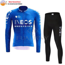 Ineos winterfietsjersey set, thermische fleece fietsjersey set, MTB fietskleding, fiets S_ZR IN-28_S