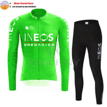 Ineos winterfietsjersey set, thermische fleece fietsjersey set, MTB fietskleding, fiets S_ZR IN-26_S
