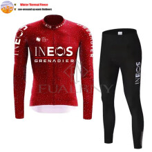 Ineos winterfietsjersey set, thermische fleece fietsjersey set, MTB fietskleding, fiets S_ZR IN-32_M