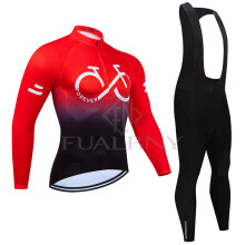 Fietsjersey met lange mouwen, 19D bibset, MTB-fietskleding, Quick_ForCyc7_3XL