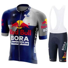 Professioneel wielershirt voor heren, MTB-shirt, R-e-d B-u-l-l herenset, wielertenue, geel van kleur