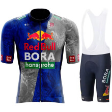 Heren mountainbike set, rood en wit, lasergesneden shirt, kleur: ivoor, Aziatische maat: 3XL