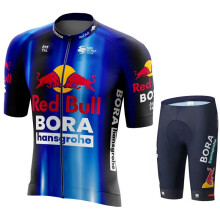 Professioneel wielershirt voor heren, MTB-shirt, R-e-d B-u-l-l herenset, wielertenue, stof, lavendel