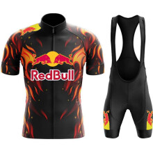 Fietskleding, MTB-kleding voor heren, R-e-d B-u-l-l 2026 sportset, herenbroekje, T-shirt, legergroen