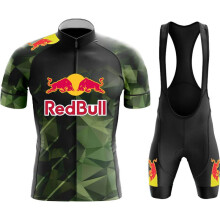 Fietskleding, MTB-kleding voor heren, R-e-d B-u-l-l 2026 sportset, herenbroekje, T-shirt, beige, Azi