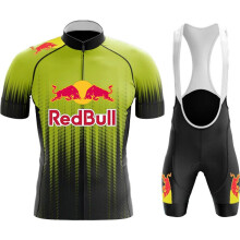 Mountainbikekleding voor heren, MTB-shorts, R-e-d B-u-l-l Man racefietsuniform, zwart, Aziatische ma
