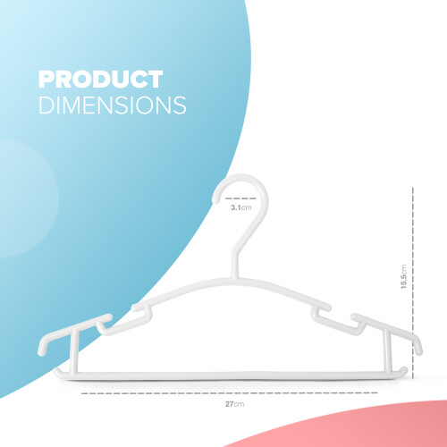 Kidoola 36 Pack Plastic Kids Hangers, White 2