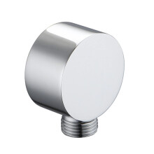 Adjustable Wall Mounted Shower Head Holder, Durable Brass Bracket Black and Chrome for Bathroom