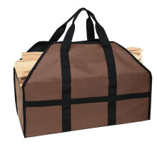 Firewood Carrier Large Canvas Log Tote Bag Heavy Duty Foldable for Camping Fireplace Outdoor Use