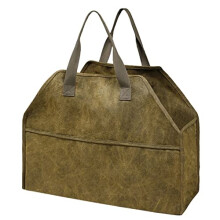 Firewood Log Carrier Tote Bag Large Capacity Heavy Duty Canvas with NonSlip Handle for Fireplace and Camping