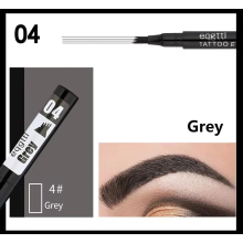 (#04 Grey) Eyebrow Microblading Pen Waterproof 3D Tattoo Liquid Ink 4 Fork Brow Pencil Tint