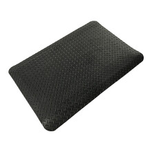 Industrial Anti Fatigue Floor Mat with Diamond Plate Grip, Ergonomic Standing Desk Mat, Black 39x47x1.2in