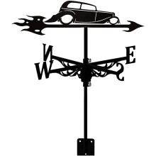 Vintage Metal Weather Vane for Garden Roof Retro Outdoor Wind Direction Indicator Rustproof