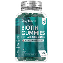 Biotin Gummies 5000mcg | 120 Berry Flavour | Non-GMO & Vegan-Friendly