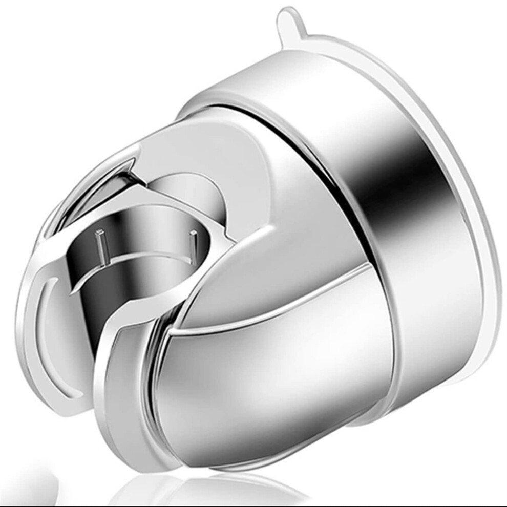 Adjustable Suction Cup Shower Head Holder 360 Rotatable Nodrill Chrome Wall Mount Bracket 9164114640451
