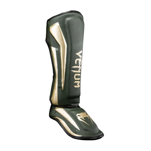 (Medium) Venum Muay Thai Stand Up Elite Shin Guards - Khaki 1