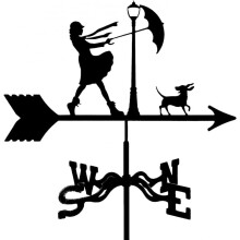 Weather Vane Roof Mount, Weatherproof Metal, Outdoor Farmhouse Wind Direction for Garden Yard