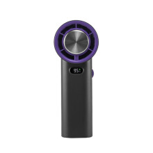 Portable USB Rechargeable  Speed Turbine Fan with 5 Speed 180 Adjustable for Travel Office Neck or Desktop (Dark Gray)