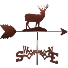 Cast Iron Witch Weather Vane Wind Direction Indicator for Roof and Deer Garden Decoration