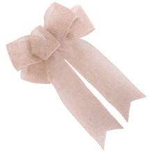 Large Red and Beige Christmas Tree Bow for Gift Wrapping and Holiday Decoration 19.5x27.7 cm