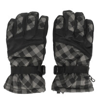 Wasserdichte Vollfingerhandschuhe, isolierte Eisfischerhandschuhe aus 210-Denier-Gewebe mit Ziegenleder-Handflächenverstärkung, Thermohandschuhe