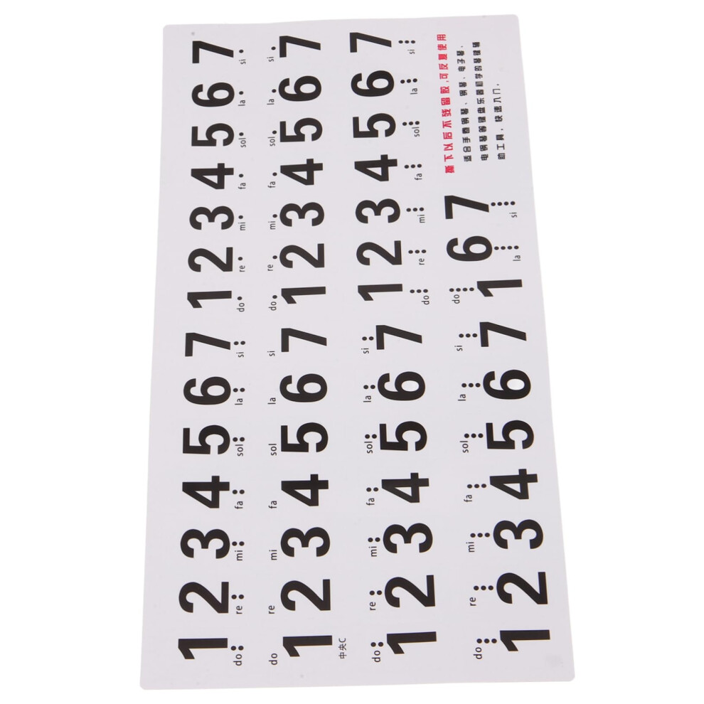 88 Key Piano Keyboard Stickers Transparent Removable Labels For Beginners And Music Teachers 9164114538475