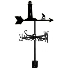 Metal Roof Weather Vane Sloop Lighthouse Design for Outdoor Garden Yard Farmhouse Decor