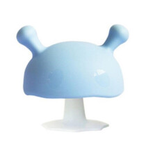 Mordedor de silicone supermacio com base de sucção, brinquedo de mastigar visualmente estimulante para bebês a partir de 3 meses, promove o