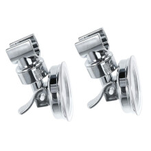 2 Pack Shower Head Holder Wall Mount with Suction Cup Adjustable Removable Bracket for Bathroom