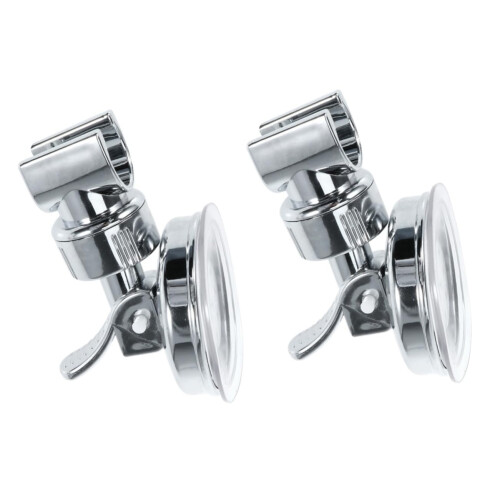 2 Pack Shower Head Holder Wall Mount with Suction Cup Adjustable Removable Bracket for Bathroom