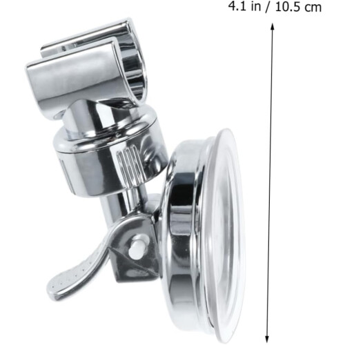 2 Pack Shower Head Holder Wall Mount with Suction Cup Adjustable Removable Bracket for Bathroom 2