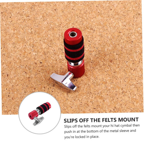 Durable Metal HiHat Clutch Replacement for Drum Set Cymbals with Improved Control – Red 2