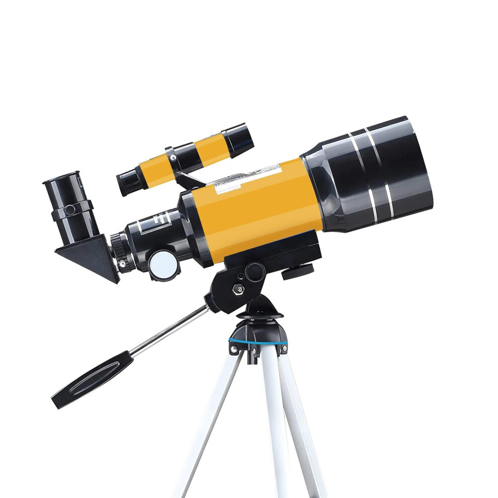 Astronomical Telescope 70Mm With Tripod For Beginner Stargazing And Moon Viewing Yellow 9164114561060