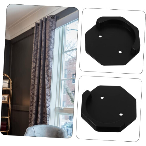 2 Pack Shower Curtain Rod Holders No Drill Wall Mount Adhesive Brackets for Bathroom 1