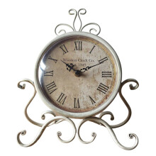 Vintage Metal Table Clock with Accurate Timekeeping and RustResistant Design for Home or Office