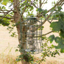 Wing & Wild Squirrel Proof Fat Ball Feeder 26cm - Caged Hanging Fatball Bird Feeder for Small Birds
