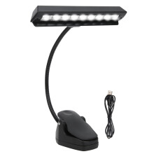 Music Stand Light with Adjustable Silicone Neck, Dual Power Modes and Two Brightness Levels