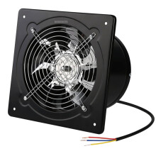 6 Inch Low Noise Kitchen Exhaust Fan with Powerful Airflow, 220V Wall Mounted Ventilation Fan