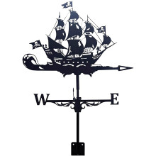 Metal Garden Weather Vane with Smooth Wind Rotation, Retro Outdoor Roof Wind Direction Indicator