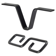 Rustproof VShaped Rain Chain Hook and Gutter Adapter for Splash Reduction, Black Iron Clip