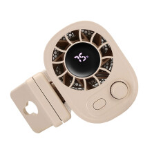 Rechargeable Clip On Desk Fan with LED Display, 100 Speed Adjustment, 360 Rotation, Quiet Cooling