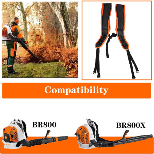 Shoulder Strap Set for Stihl BR800 Leaf Blower Harness Replacement with Ergonomic Dual Support 2