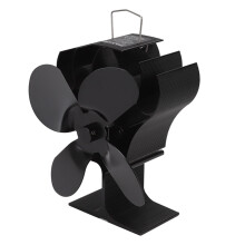 Heat Powered Wood Stove Fan Automatic Start Energy Saving Quiet Alloy Blades for Gas Pellet
