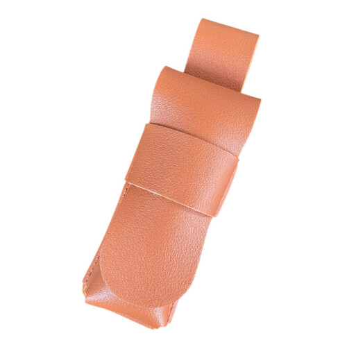 Brown PU Leather Harmonica Case with Scratch‑Resistant Protection, Compact Storage Bag and Gift‑Ready Pouch